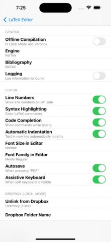 VerbTeX LaTeX Editor для iOS — скриншот 4