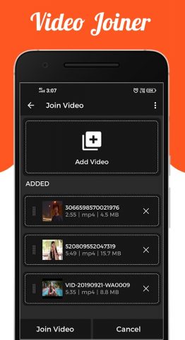Video Joiner для Android — скриншот 2