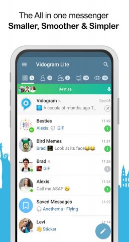 Vidogram Lite для Android — скриншот 1