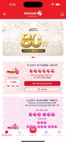 Vietlott для iOS — скриншот 1