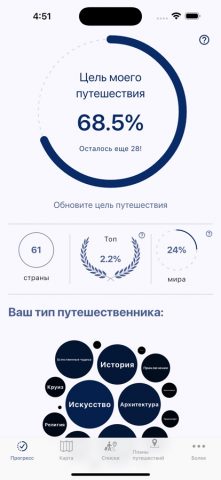 Visited Travel Map: Bucketlist для iOS — скриншот 4