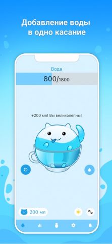 Водокотик — трекер воды — скриншот 1