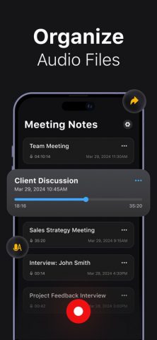 Voice Recorder: AI Note Taker для iOS — скриншот 5