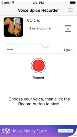 Voice Spice Online Recorder для iOS — скриншот 1