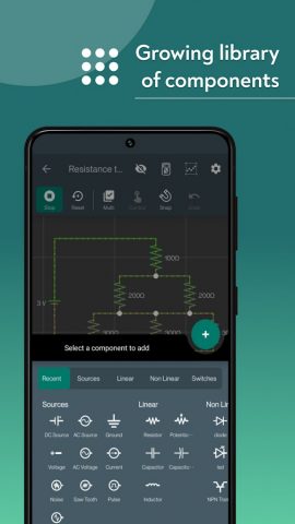 VoltSim — circuit simulator для Android — скриншот 2