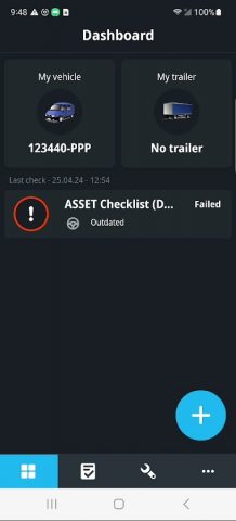 Webfleet Vehicle Check для Android — скриншот 1