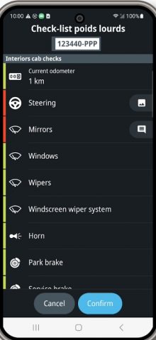 Webfleet Vehicle Check для Android — скриншот 2