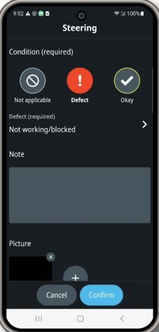 Webfleet Vehicle Check для Android — скриншот 3