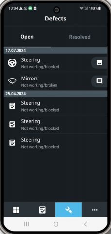 Webfleet Vehicle Check для Android — скриншот 5