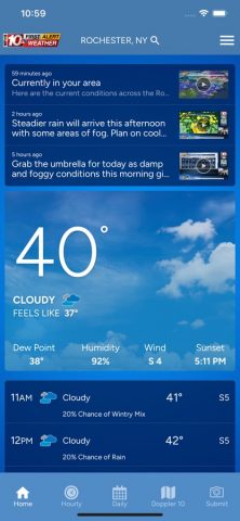 WHEC First Alert Weather для iOS — скриншот 1