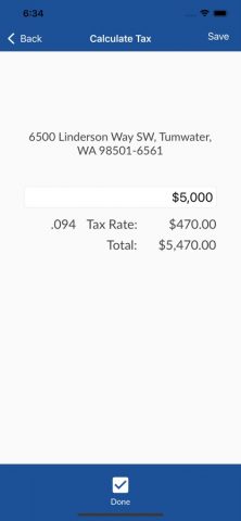 Wa Sales Tax для iOS — скриншот 3