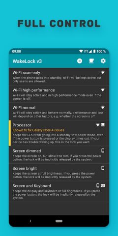 Wakelock Revamp — PowerManager для Android — скриншот 2
