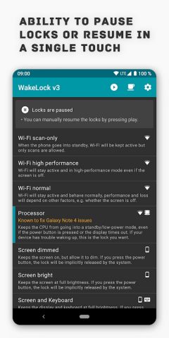 Wakelock Revamp — PowerManager для Android — скриншот 3