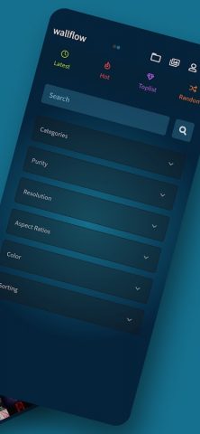 Wallflow: Wallhaven Wallpapers для Android — скриншот 2