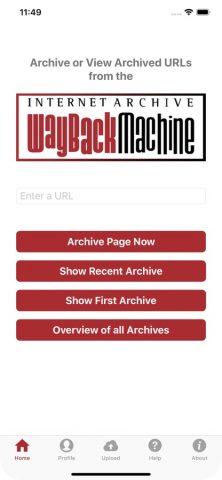 Wayback Machine для iOS — скриншот 1