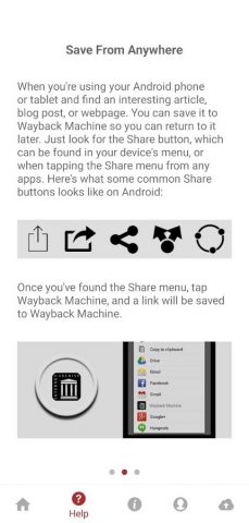 Wayback Machine для Android — скриншот 5