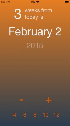 Week Counter — How many weeks away? для iOS — скриншот 1