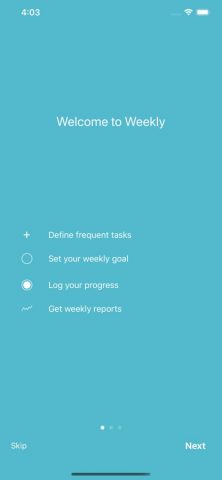 Weekly — Track frequent tasks для iOS — скриншот 1