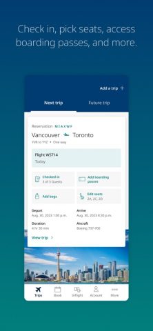 WestJet для iOS — скриншот 3