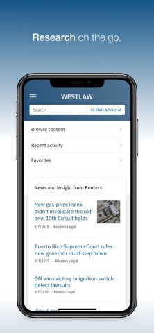 Westlaw для iOS — скриншот 1