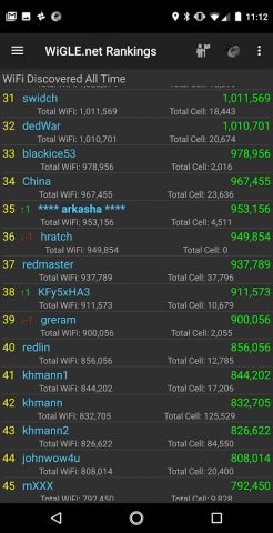 WiGLE WiFi Wardriving для Android — скриншот 2