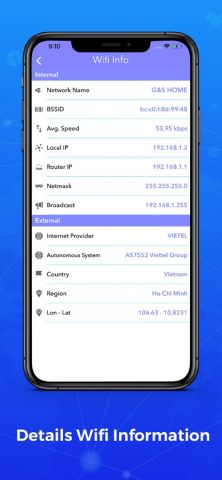 Wifi Signal Strength Meter для iOS — скриншот 2