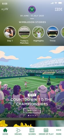 Wimbledon 2025 для iOS — скриншот 1