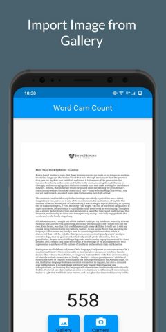 Word Cam Count для Android — скриншот 1
