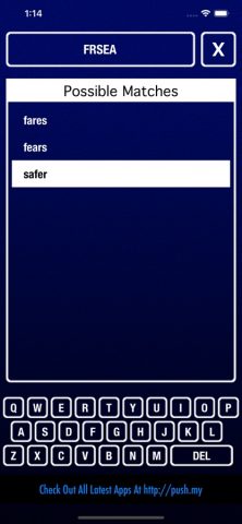 Word Scramble Solver для iOS — скриншот 2