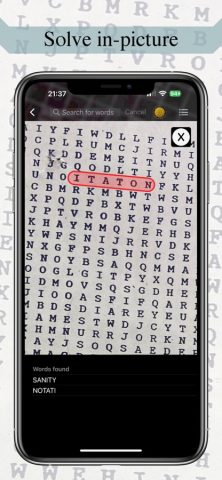 Word Search Scanner and Solver для iOS — скриншот 3