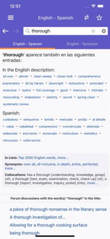 WordReference Dictionary для iOS — скриншот 3