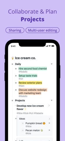 Workflowy: Note, List, Outline для iOS — скриншот 2