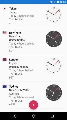 World Clock by timeanddate.com для Android — скриншот 3