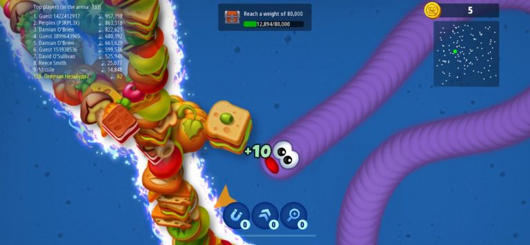 Worms Zone .io: Червячная зона — скриншот 5
