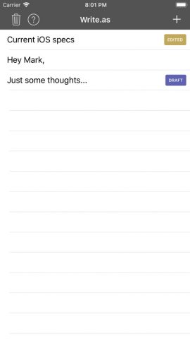 Write.as для iOS — скриншот 3