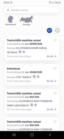 Xorijda Ish для Android — скриншот 5