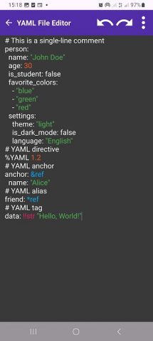 Yaml Editor & File Viewer для Android — скриншот 5