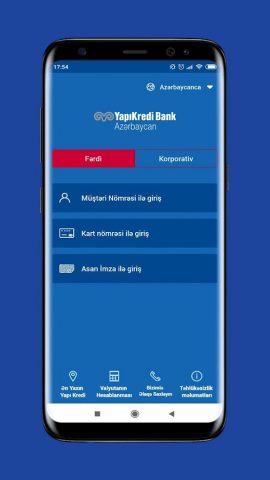 Yapı Kredi Azərbaycan Mobile для Android — скриншот 1