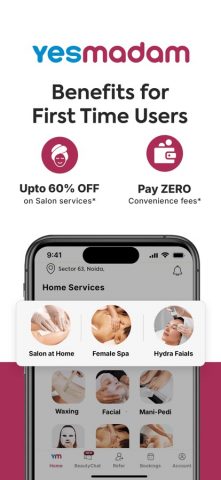 Yes Madam — Salon at Home App для iOS — скриншот 3