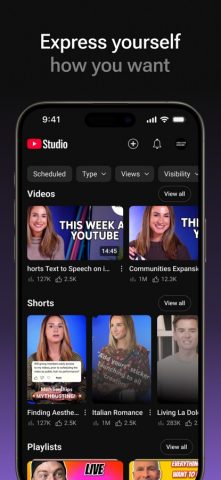 YouTube Studio для iOS — скриншот 3