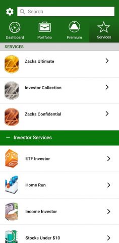 Zacks Stock Research для Android — скриншот 2