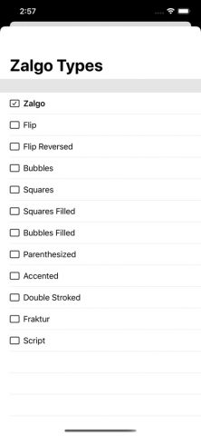 Zalgo Generator для iOS — скриншот 2