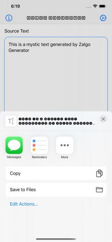 Zalgo Generator для iOS — скриншот 5