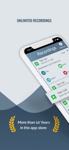 Запись разговоров — IntCall для iOS — скриншот 2
