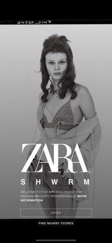 Zara SHWRM для iOS — скриншот 1