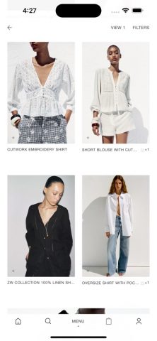 Zara SHWRM для iOS — скриншот 5