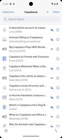 Zotero для Android — скриншот 1