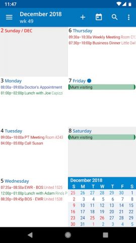 aCalendar — your calendar для Android — скриншот 5