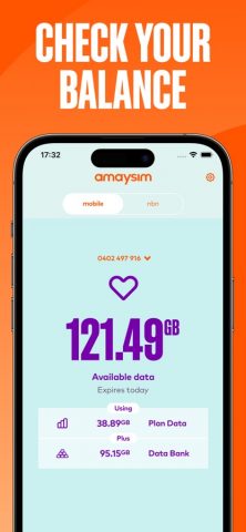 amaysim для iOS — скриншот 1