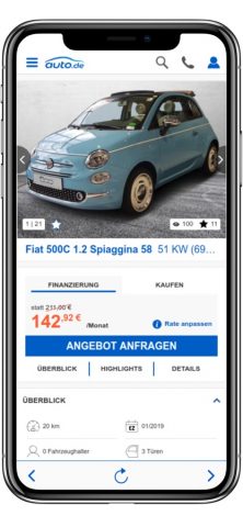 auto.de App для iOS — скриншот 1
